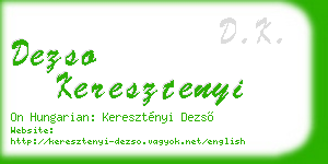 dezso keresztenyi business card