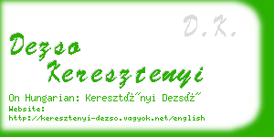 dezso keresztenyi business card